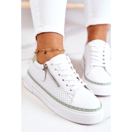 FB2 Scarpe Sportive Sulla Piattaforma Louisa Bianca E Verde 1