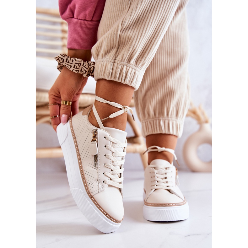 FB2 Scarpe Sportive Sulla Piattaforma Beige Louis 2