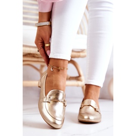 Scarpe brogue da donna Laura Messi 2121 Gold d'oro 1