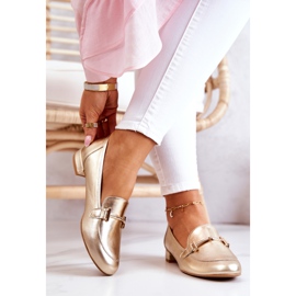 Scarpe brogue da donna Laura Messi 2121 Gold d'oro 2