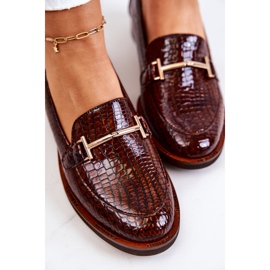 Scarpe brogue da donna Snake Laura Messi 2307 Marrone 1