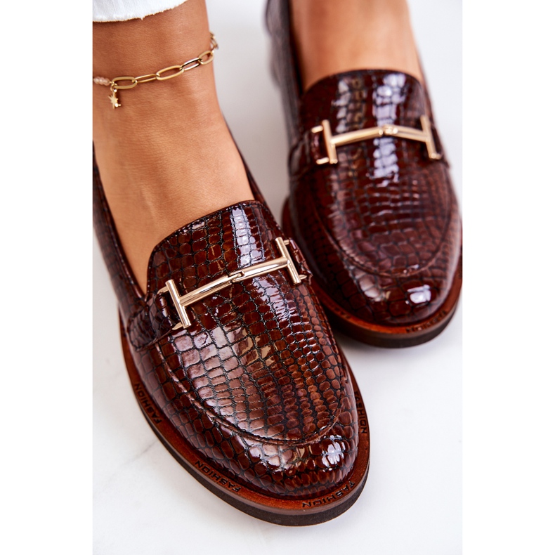 Scarpe brogue da donna Snake Laura Messi 2307 Marrone 1