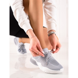 TRENDI Scarpe sportive legate grigio 1