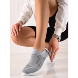 TRENDI Comode scarpe da ginnastica slip-on grigio 1