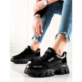 TRENDI Sneakers alla moda True Love nero 1