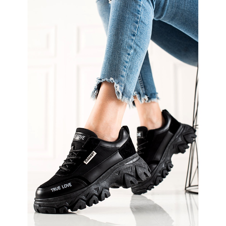 TRENDI Sneakers alla moda True Love nero 2
