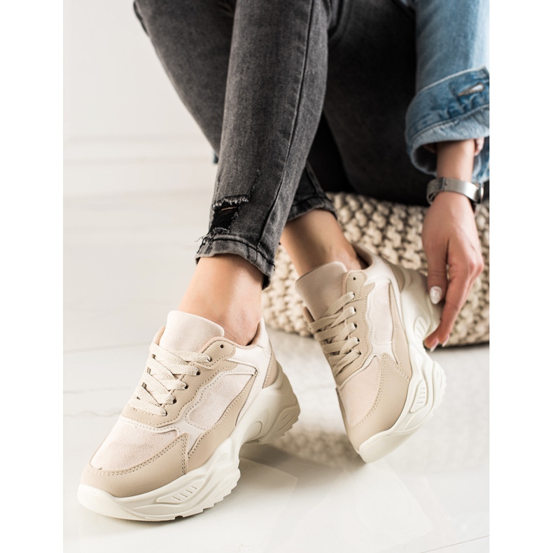 Marquiz Sneakers beige sulla piattaforma 2
