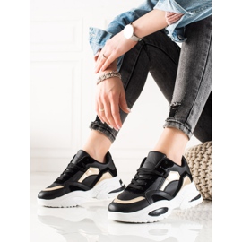 TRENDI Sneakers in ecopelle nero 2