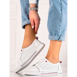 Goodin Sneakers in pelle traforata bianca 1