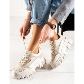 TRENDI Sneakers alla moda True Love beige 1