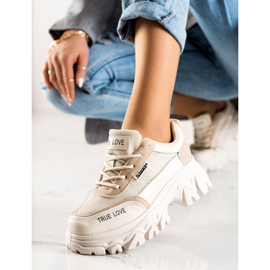TRENDI Sneakers alla moda True Love beige 2