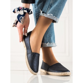 TRENDI Comodo Espdryle Con Ecopelle blu navy 1