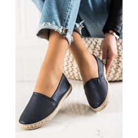 TRENDI Comodo Espdryle Con Ecopelle blu navy 2