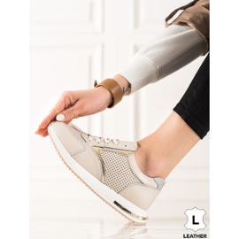 Goodin Sneakers casual in pelle beige 1
