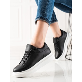 TRENDI Sneakers Con Ecopelle Sulla Piattaforma nero 2