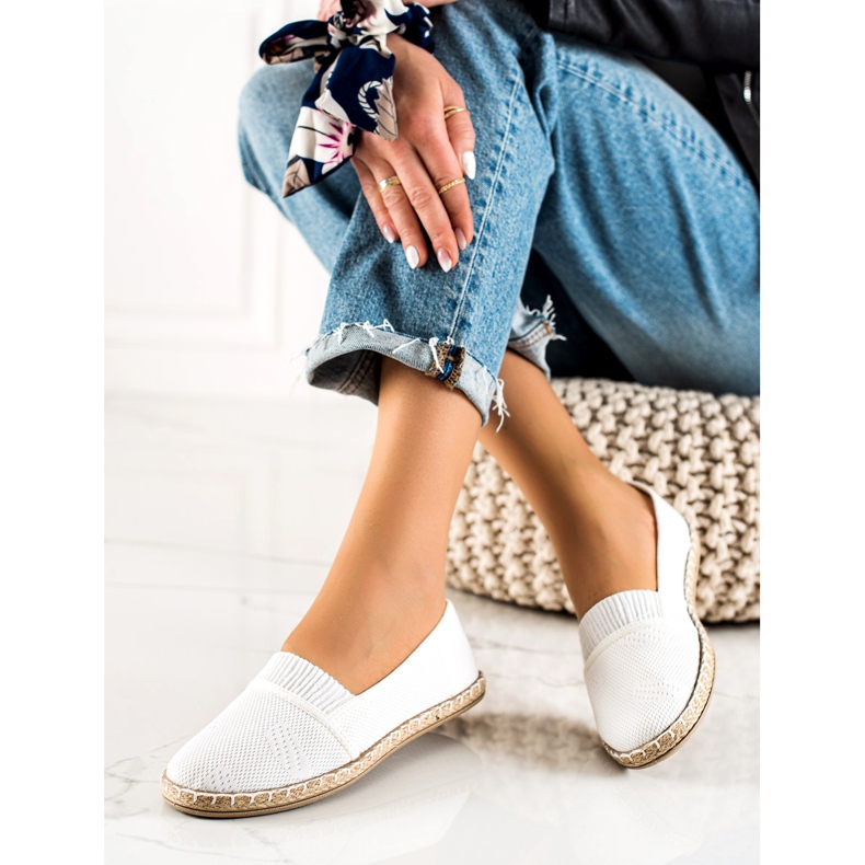 TRENDI Espadrillas bianche casual bianca 2