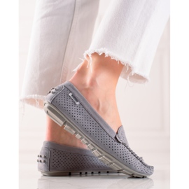 Goodin Mocassini Traforati Con Camoscio grigio 1