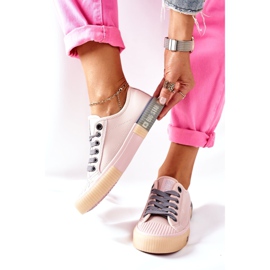 Sneakers da donna in pelle Big Star II274133 Rosa 2