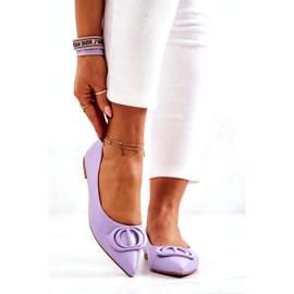 PS1 Ballerine In Pelle In Spitz Violet Rachelle viola 1