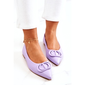 PS1 Ballerine In Pelle In Spitz Violet Rachelle viola 4