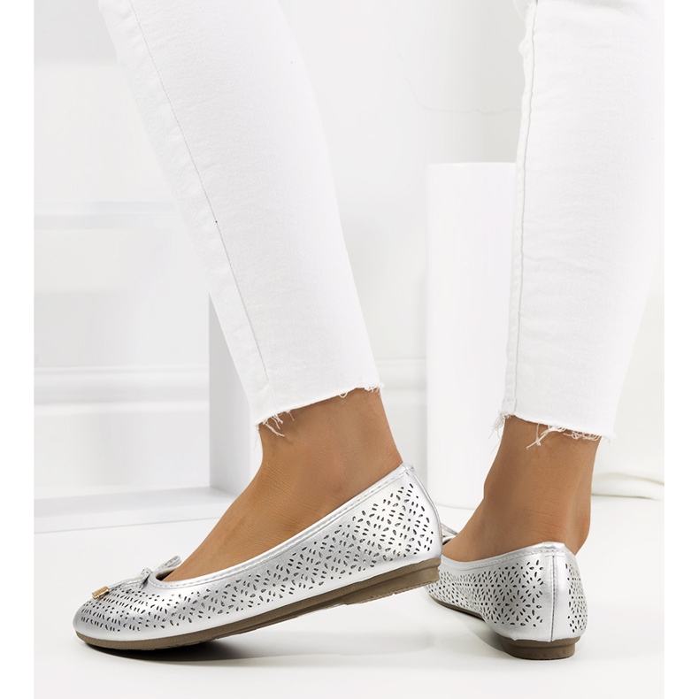 Ballerine in argento con motivo Negrete traforato 1