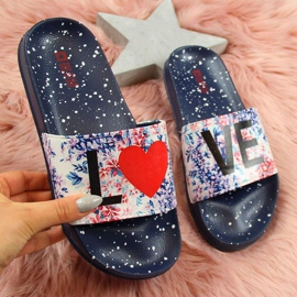 Ciabatte in gomma Big Star W INT1148B blu navy multicolore 1