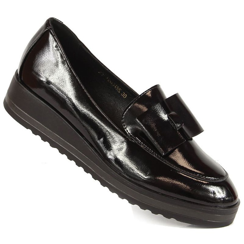 Scarpe laccate con zeppe w.potocki wol49 nero 1