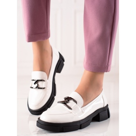 Goodin Mocassini Con Ecopelle Sulla Piattaforma bianca 1