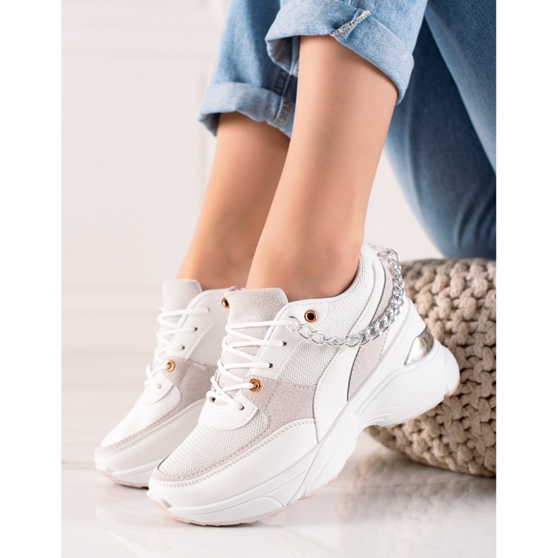 Ideal Shoes Sneakers Con Catena bianca 1