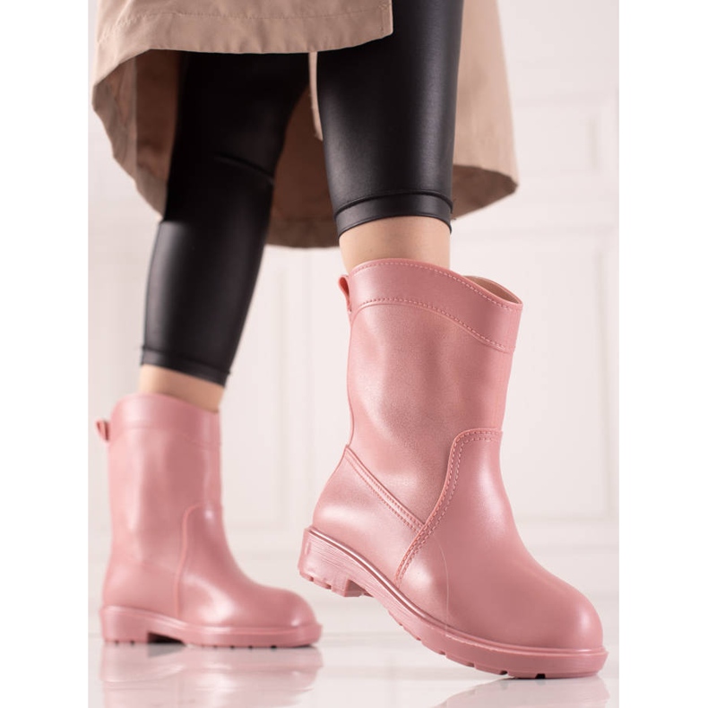 Bona Stivali di gomma rosa casual 1