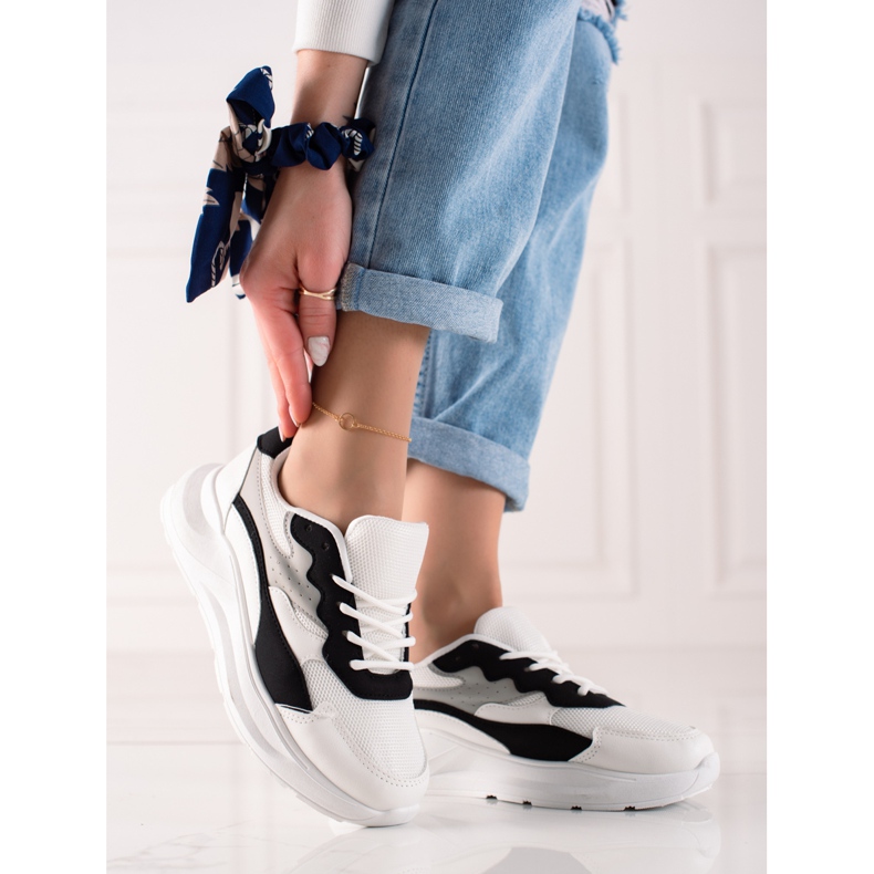 Marquiz Sneakers Con Rete bianca nero 2