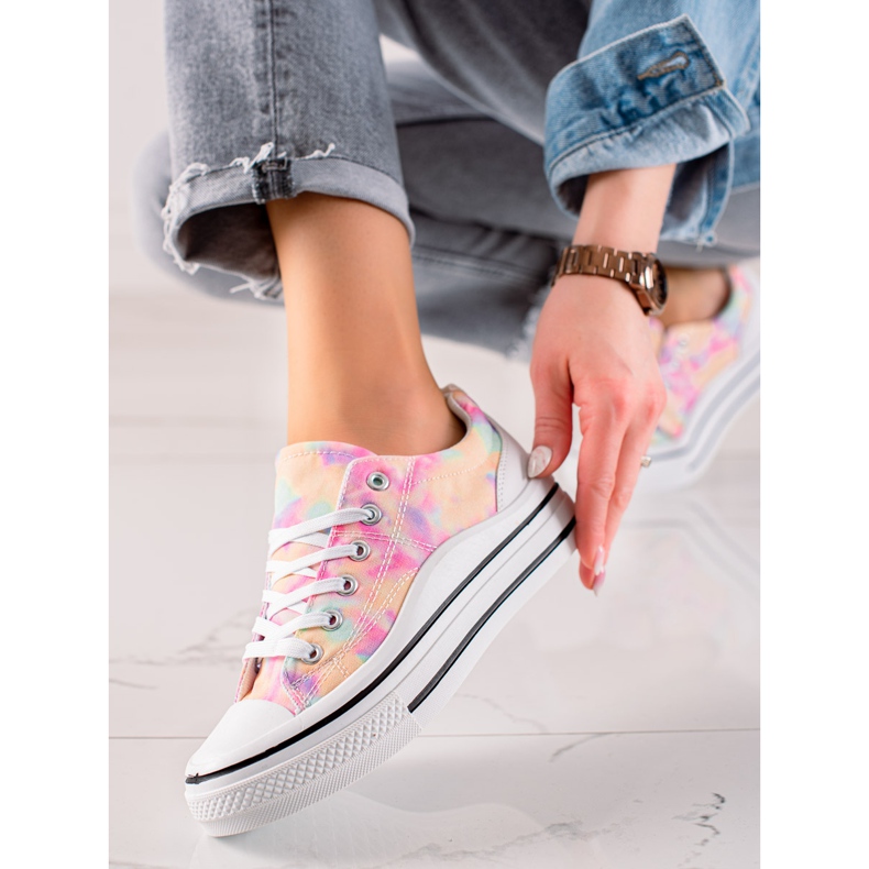 TRENDI Sneakers Colorate Sulla Piattaforma multicolore 2