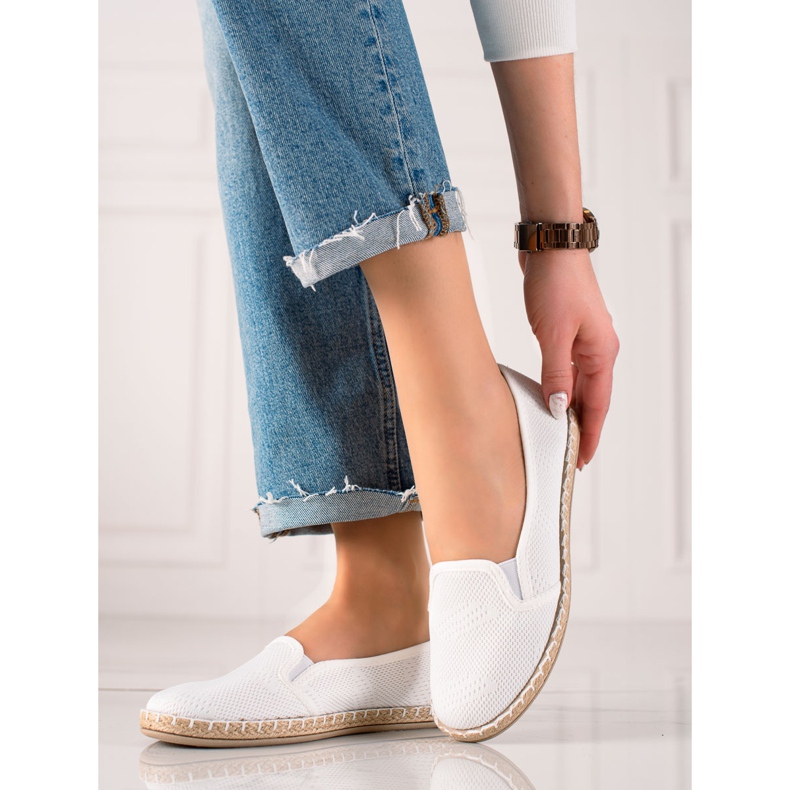 TRENDI Espadrillas slipony casual bianca 1