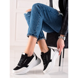 TRENDI Sneakers alla moda in BIANCO E NERO bianca d'argento 1