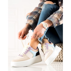 TRENDI Sneakers alla moda colorate beige multicolore 1