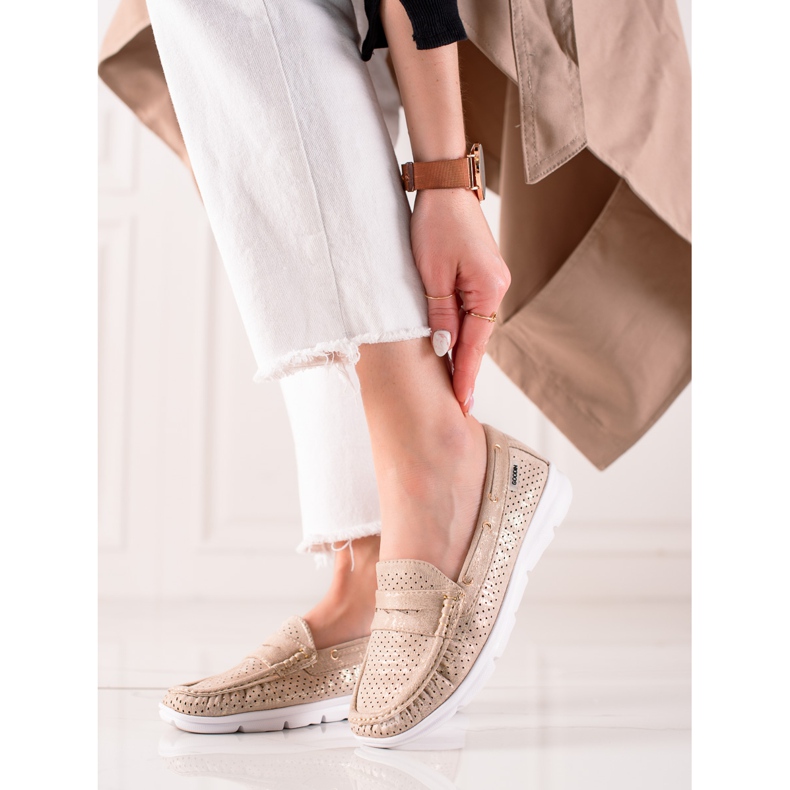Goodin Mocassini Leggeri Sulla Piattaforma beige 1