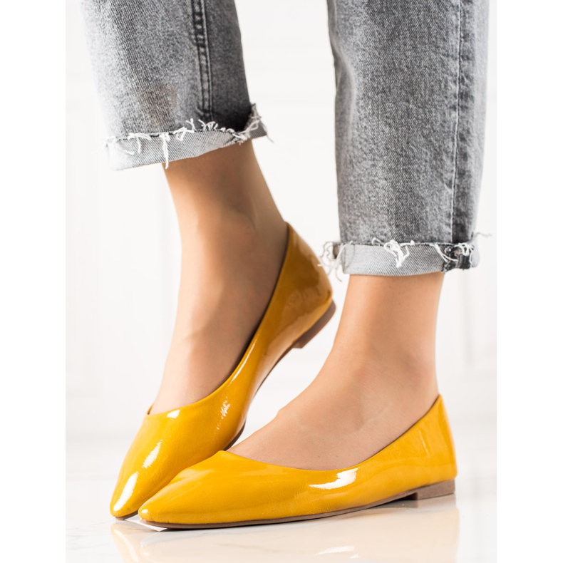 Encor Ballerina Laccata In Spitz giallo 1