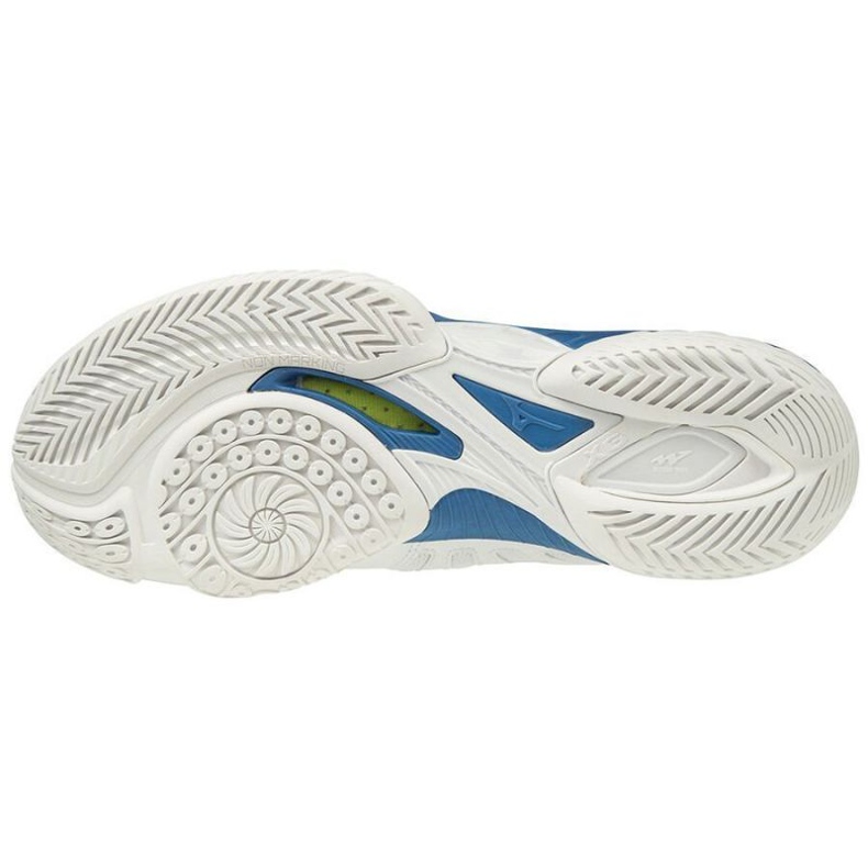 Scarpe da badminton indoor Mizuno Wave Claw M 71GA191524 bianco blu bianco 1
