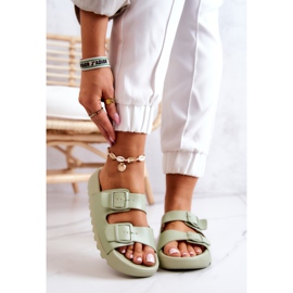PS1 Infradito in gomma sulla piattaforma Westie Green verde 1