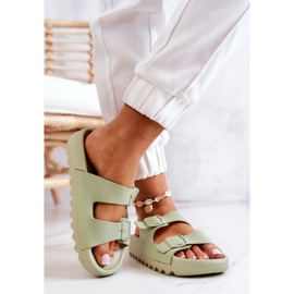 PS1 Infradito in gomma sulla piattaforma Westie Green verde 2