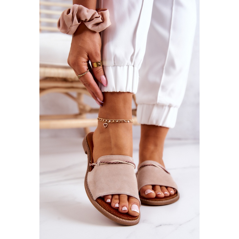 Lewski Shoes Ciabatte in camoscio Scarpe Lewski 3047 Beige 1