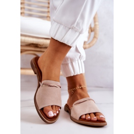 Lewski Shoes Ciabatte in camoscio Scarpe Lewski 3047 Beige 2