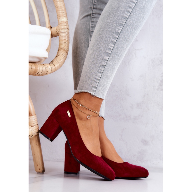 Décolleté In Pelle Scamosciata Su Un Bar Sergio Leone PB178 Bordeaux rosso multicolore 1
