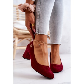 Décolleté In Pelle Scamosciata Su Un Bar Sergio Leone PB178 Bordeaux rosso multicolore 2