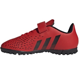 Scarpe da calcio Adidas Predator Freak.4 H&amp;L Tf Jr FY6323 multicolore arance e rossi 1