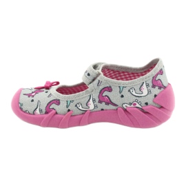 Scarpe per bambini Befado 109P204 rosa d'argento grigio 2