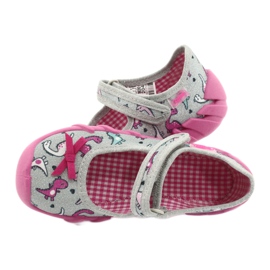 Scarpe per bambini Befado 109P204 rosa argento grigio 5
