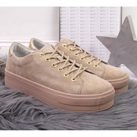 Sneakers sulla piattaforma Filippo W PAW315 beige 2