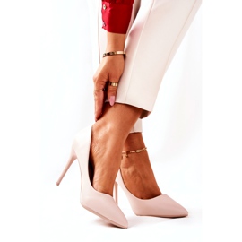 WS1 Stiletti In Pelle In Spitz Beige Hanne 3
