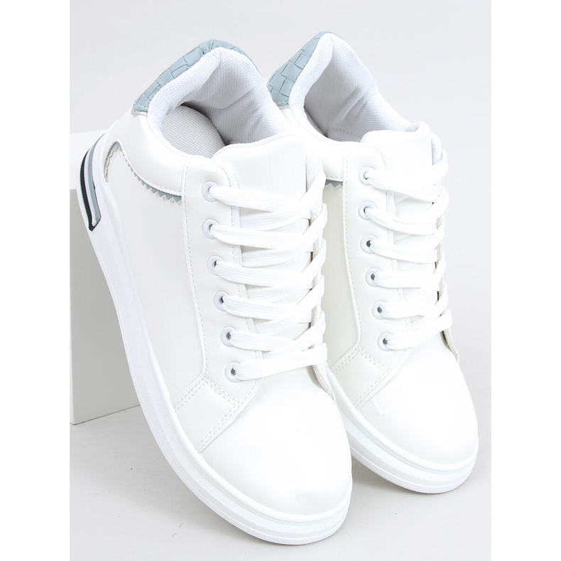 Sneakers su zeppa nascosta Izumi BIANCO/BLU 1
